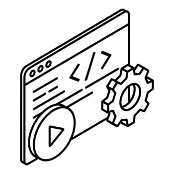 isométrica software desarrollo automatización web tecnología ajustes configuración vector