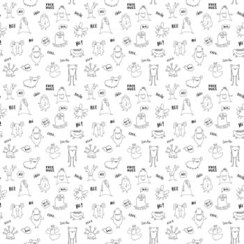 mentecato monstruo cara sin costura modelo para creativo proyectos vector