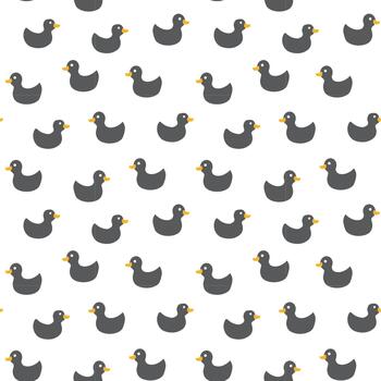Smiling Ducks in Seamless Layout vector