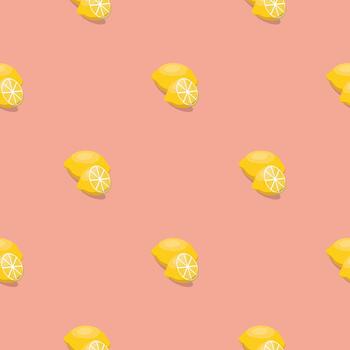 Organic Lemon Pattern with Hand-Sketched Style vector