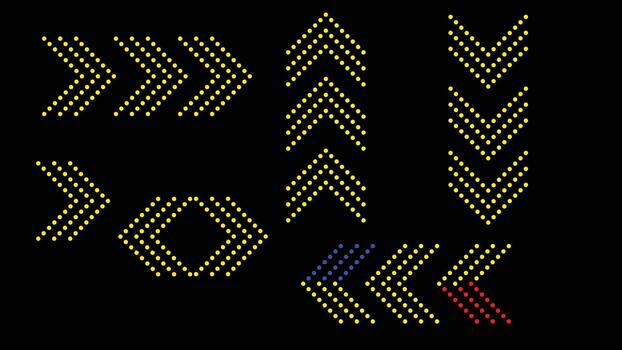 resumen diseño de digital punto matriz flechas señalando direcciones vector