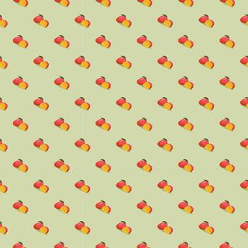 Fresh Mango Pattern with Tropical Color Scheme vector