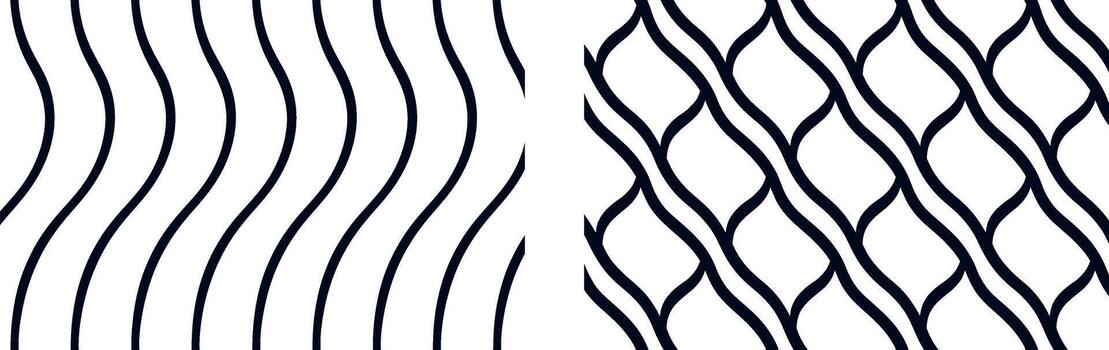 Elegant wave pattern with black lines for design and backgrounds vector