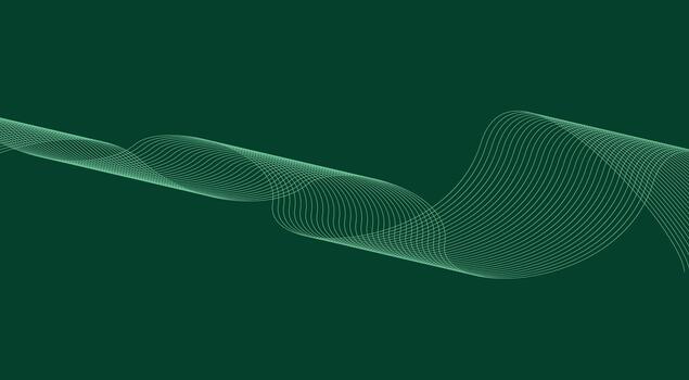 Blend Wave Background Green Cyan Abstract Design vector