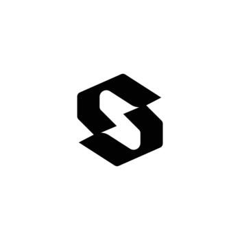 resumen negro letra s aparece como un geométrico icono centrado en un limpiar blanco antecedentes creando un minimalista y moderno diseño adecuado para negocio marca y gráfico diseño proyectos vector