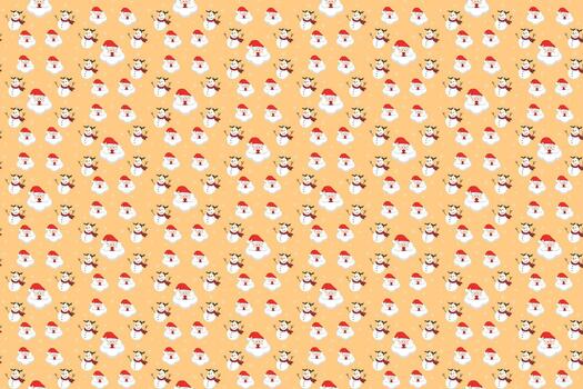 a pattern with a bunch of snowmen on it vector