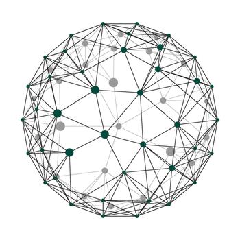 Global Data Network Sphere Abstract Digital Connectivity Concept vector