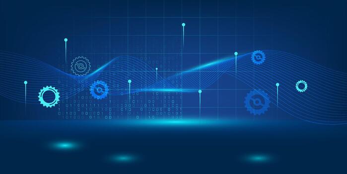 Digital Technology Background Abstract Data Processing Innovation vector