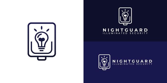 el contemporáneo logo caracteristicas un simple, iluminado ligero bulbo icono en el forma de un corazón y rectangular alojamiento. eso simboliza brillante, fácil de usar soluciones para hogar y negocio tecnología. vector