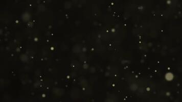 resumen partículas flotante en oscuro espacio - un fascinante visual viaje. video