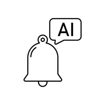 Icon a Smart Notifier, isolated against a clean background. vector