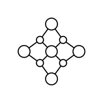 icono un neural centro, aislado en contra un limpiar antecedentes. vector