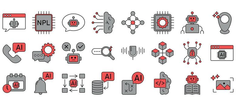 ai agente icono colocar. mínimo, editable, y Perfecto para web y aplicación ui vector