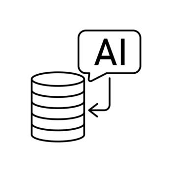 icono un datos asistente, aislado en contra un limpiar antecedentes. vector