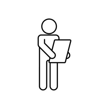 icono un aprender, aislado en contra un limpiar antecedentes. vector