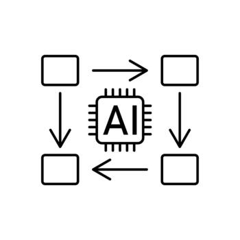 Icon a Intelligent Workflow, isolated against a clean background. vector