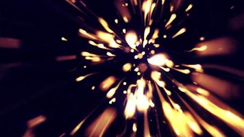 astratto scintilla esplosione un' dinamico visivo sinfonia di leggero e movimento. video