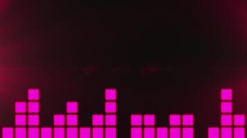 dynamisk audio spektrum visualiserare en vibrerande rosa visa. video