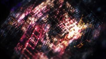 resumen ligero cuadrícula un fascinante danza de colores y patrones. video