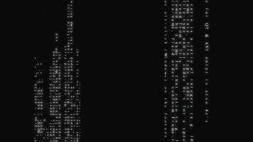 abstrato dados corrente visualização falha arte dentro movimento. video