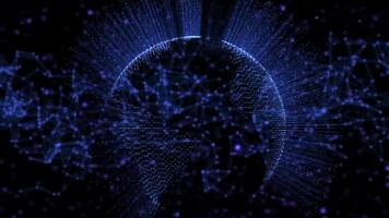 abstrakt digital klot en trogen data visualisering. video