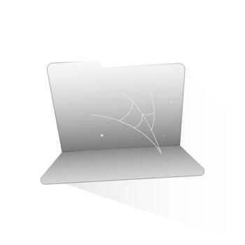 modern flat illustration of open empty folder. no files, missing data, empty storage, or unavailable documents. for UI placeholders, error pages, empty states, file management apps, digital storage vector