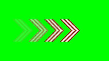 Navidad golpe fuerte flechas animación con festivo cheurón movimienot, fiesta navegación indicador, bucle movimiento gráfico para invierno aplicaciones, ui pistas, estacional interfaz guías y digital Navidad temática video