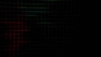 digital cuadrícula líneas ondulación con vistoso ligero escanear movimiento antecedentes video