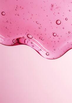 Pink Gel Texture with Bubbles on a Light Background for Design Use photo