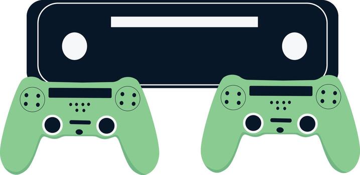 Old Retro Game Console vector