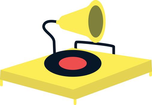 Old Retro Record Player vector