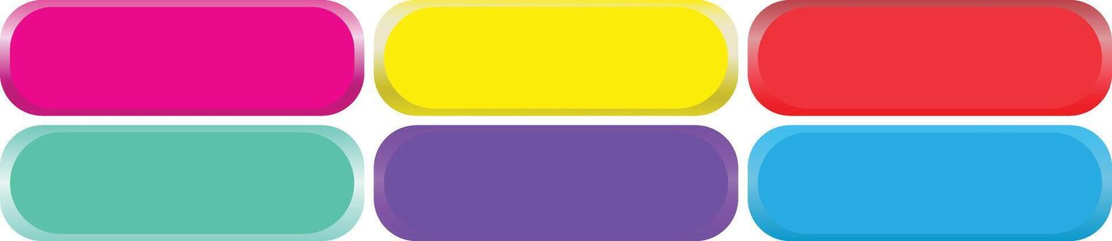 colección de brillante color redondeado botón formas vector