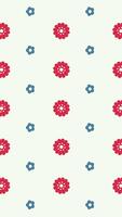 rosso e blu fiore modello sfondo, animato ciclo continuo video