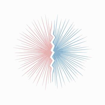resumen visual representación de conflicto o división vector