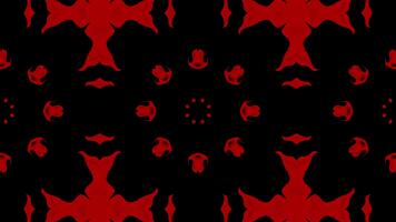 röd kalejdoskop abstrakt vj slinga bakgrund. fraktal långsam animation. video
