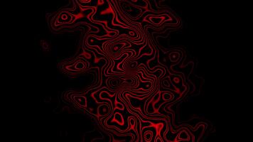 abstrakt röd vågig rader roterande vätska animation. dynamisk strömma flytande. video