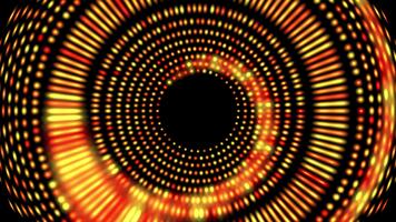 Vibrant Fiery Mandala with Radiant Circular Light Patterns and Dynamic Abstract Motion video