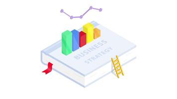 Exploring Business Insights A 3D Isometric Graph Animation with Book video