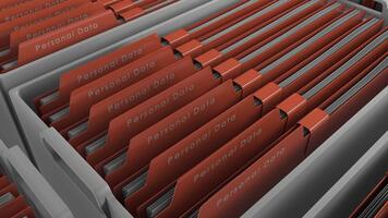 mapp behållare med personlig data filer. video