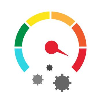 malo escala aire contaminación metro con polvo pm2.5 concepto vector
