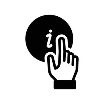 informative hand gesture solid icon design good for web or mobile app vector