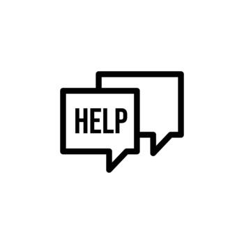 help chat outline icon design good for web or mobile app vector