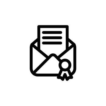 oficial letra contorno icono diseño bueno para web o móvil aplicación vector