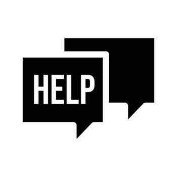 help chat solid icon design good for web or mobile app vector