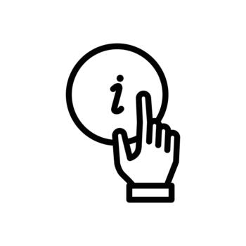 informative hand gesture outline icon design good for web or mobile app vector