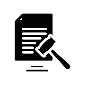 adjudgement solid icon design good for web or mobile app vector