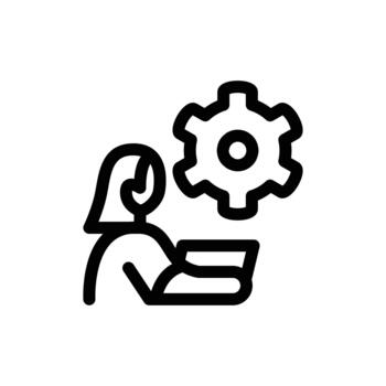 task manager outline icon design good for web or mobile app vector