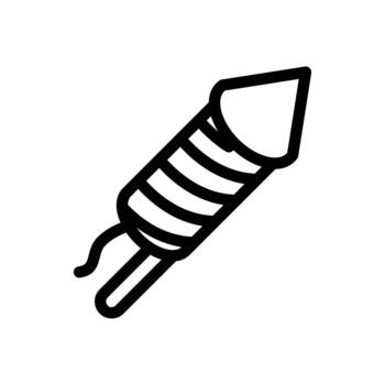 fireworks rocket outline icon design good for web or mobile app vector