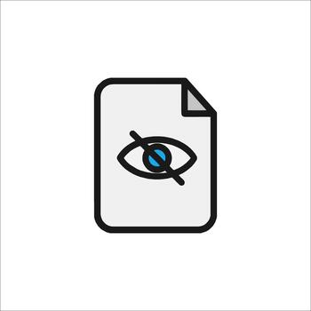 Privacy File Icon Sensitive Data Confidential Document Symbol, security vector