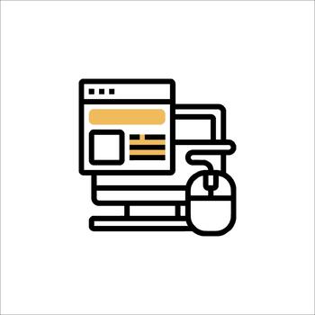 computadora icono sitio web diseño en línea Internet , ratón vector